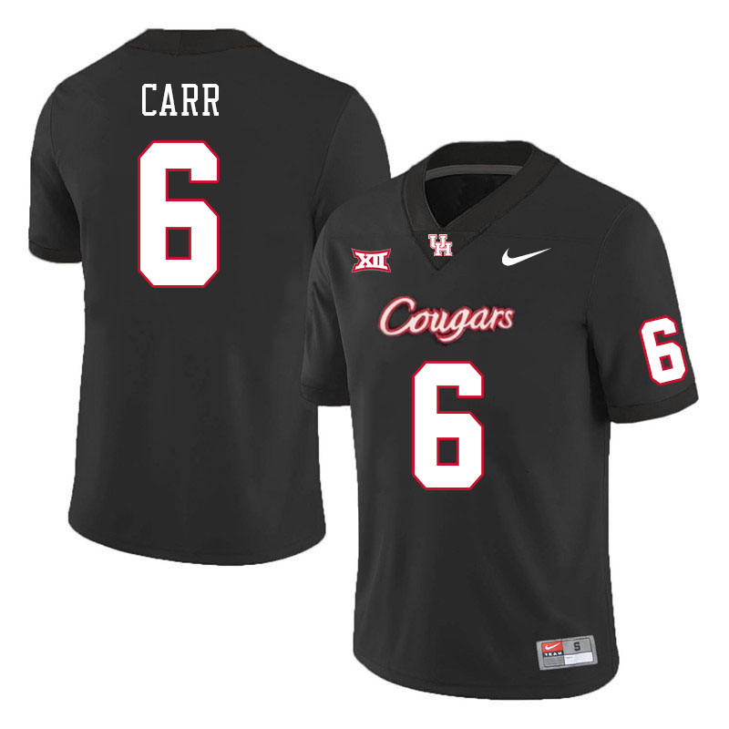 Men #6 Maliq Carr Houston Cougars College Football Jerseys Stitched-Black